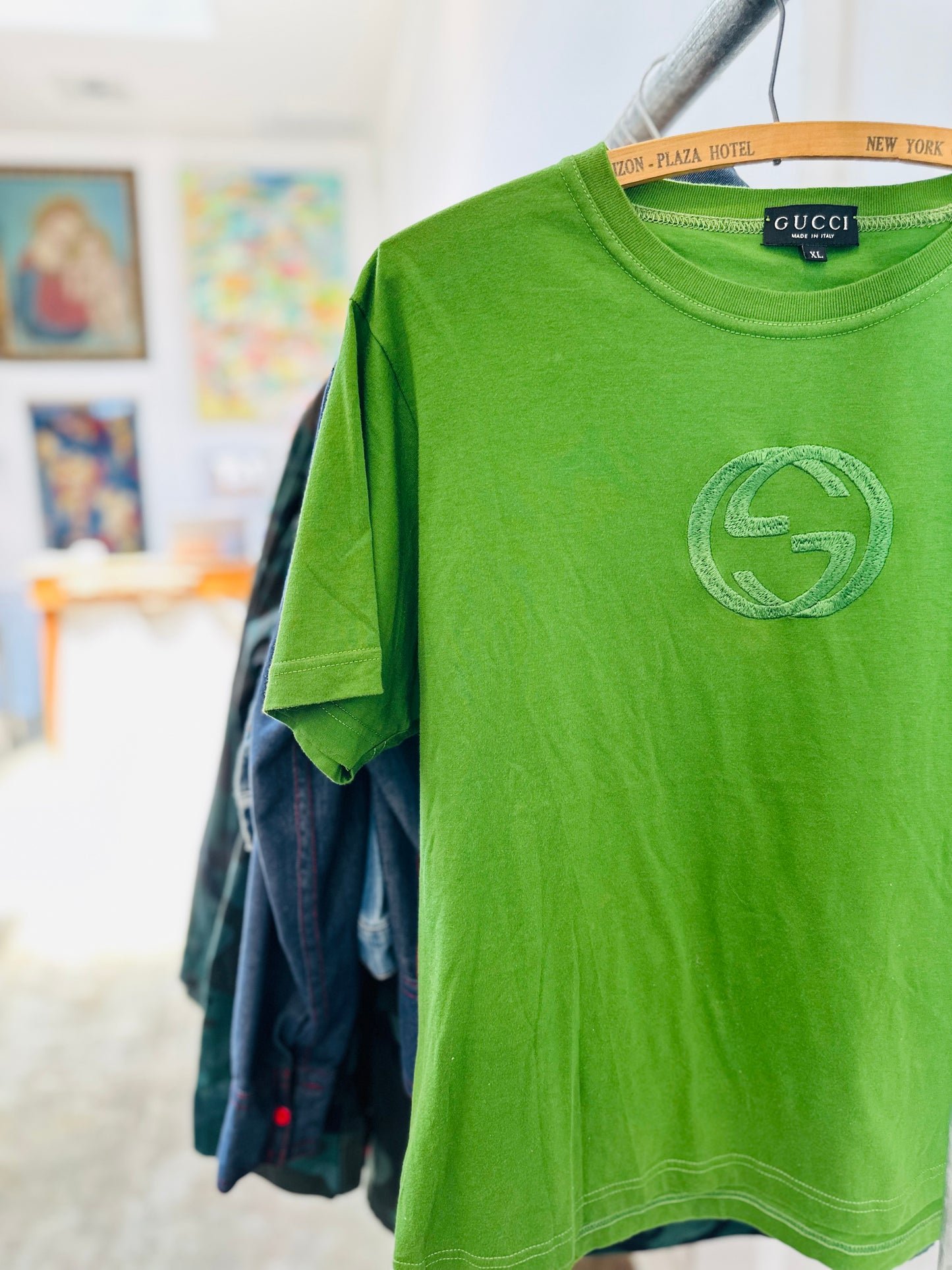 Bright Green Gucci T-Shirt Early 2000s - Unisex