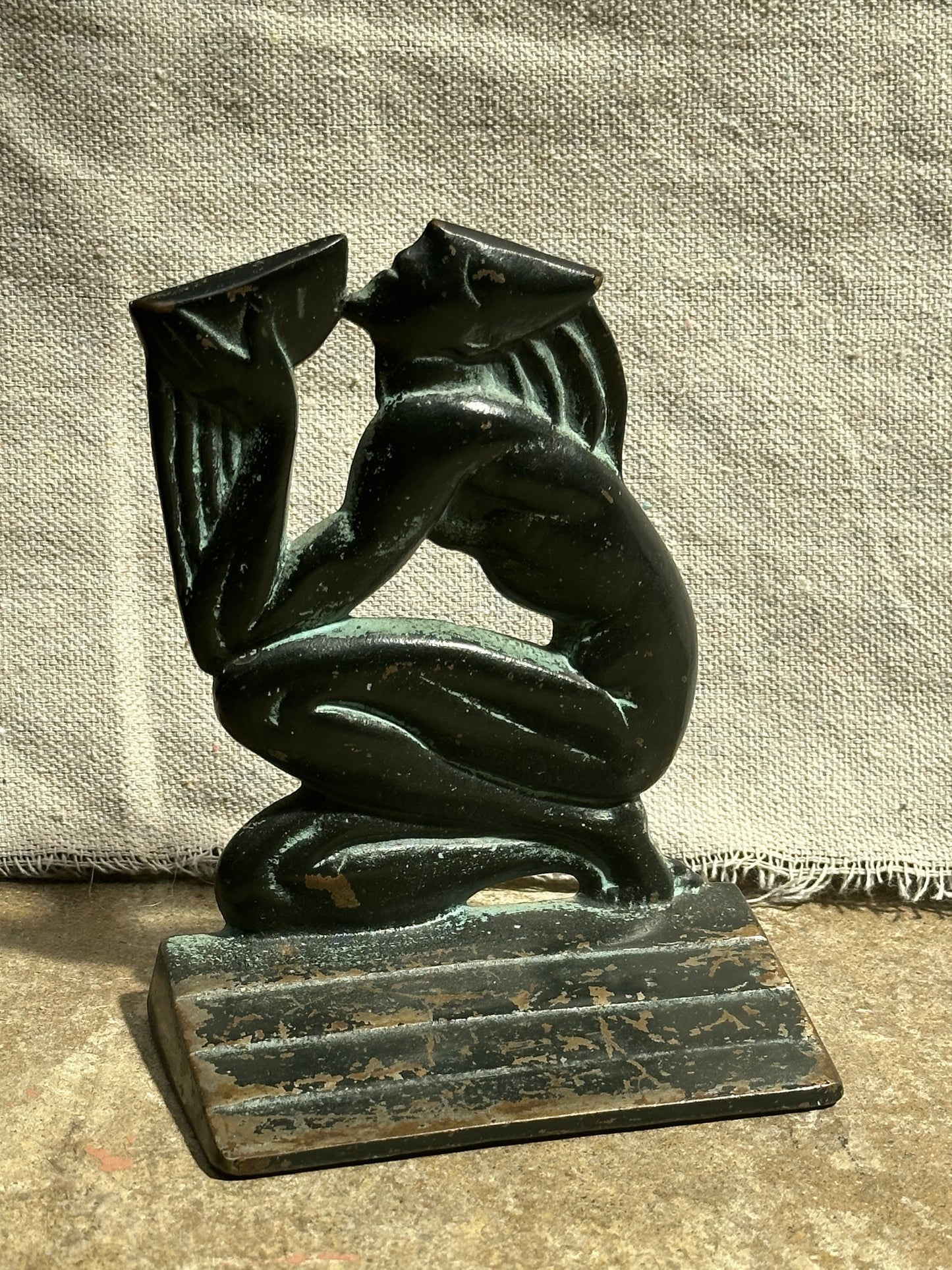 Aquarius Art Deco Bronze Book Holder