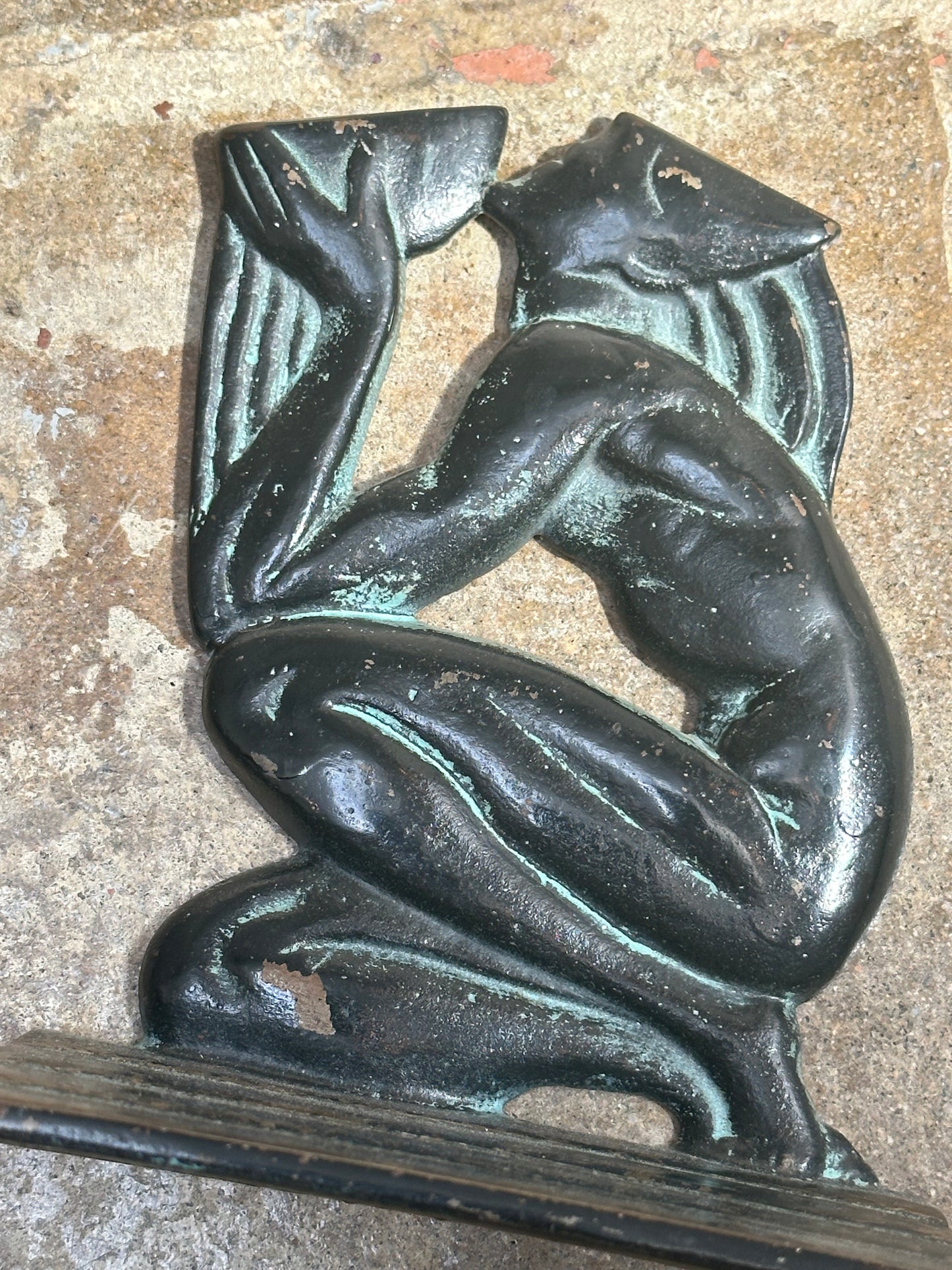 Aquarius Art Deco Bronze Book Holder