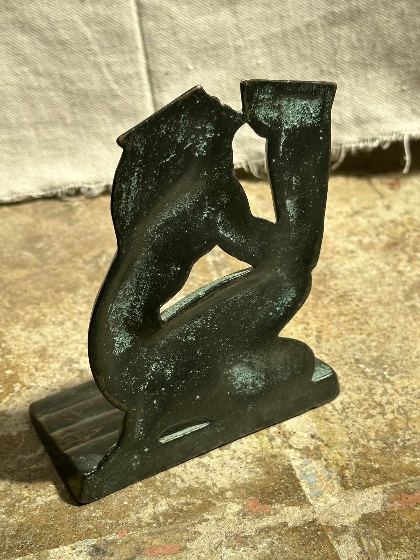 Aquarius Art Deco Bronze Book Holder