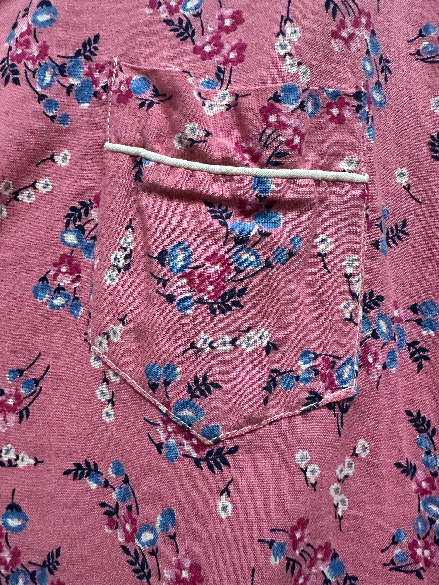 1930s Pink Floral Pajamas