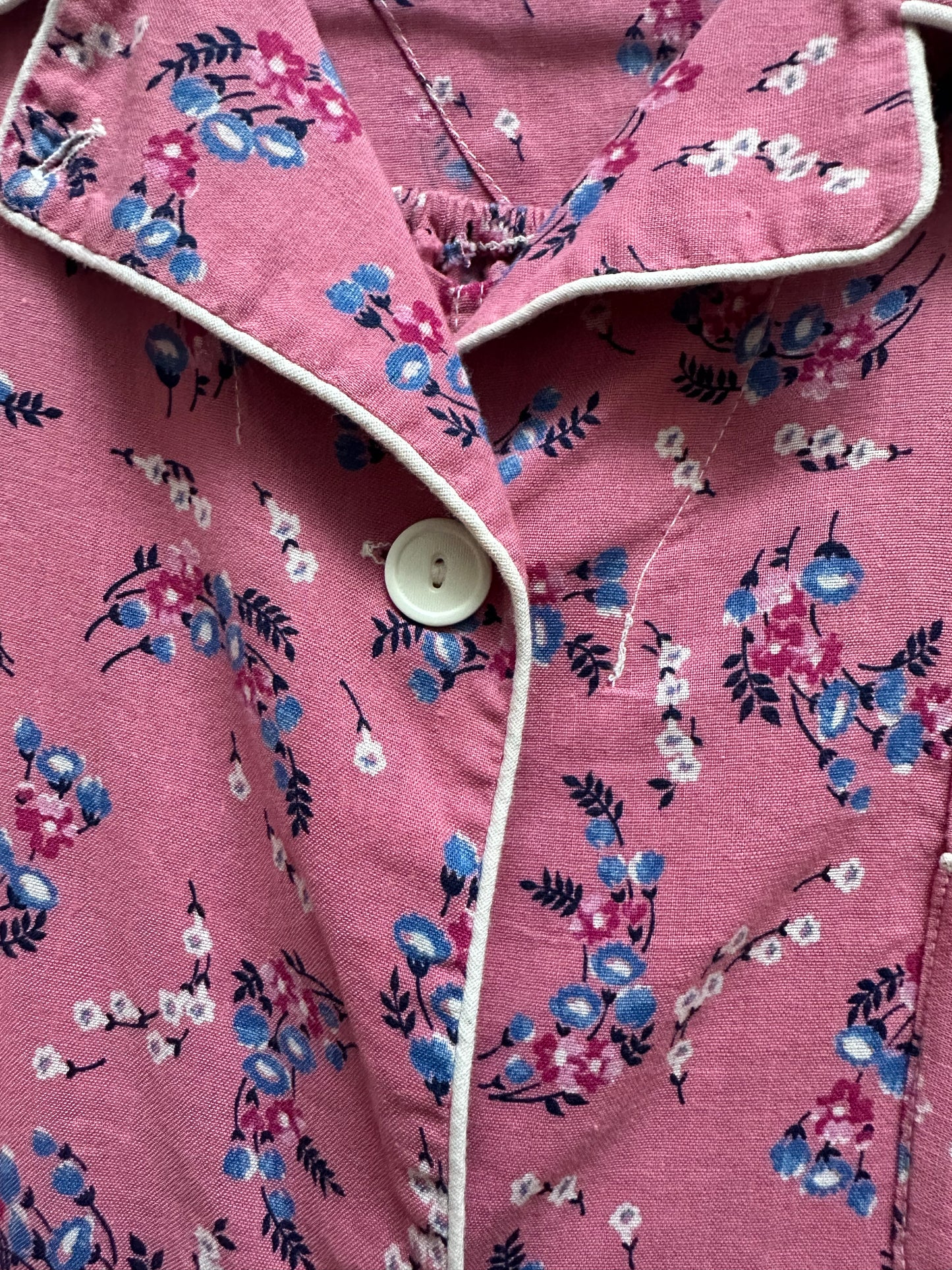 1930s Pink Floral Pajamas