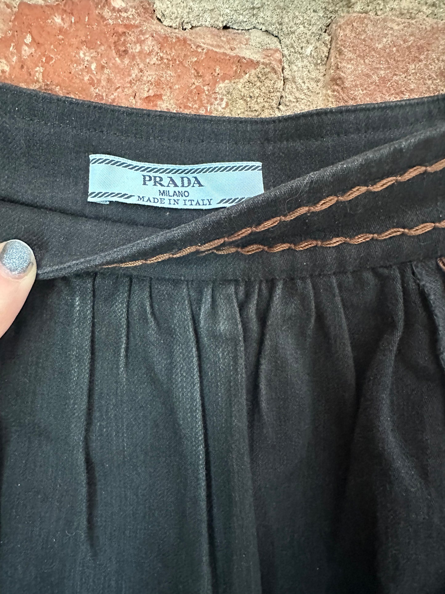 SOLD - Prada Vintage Cotton Denim Skirt