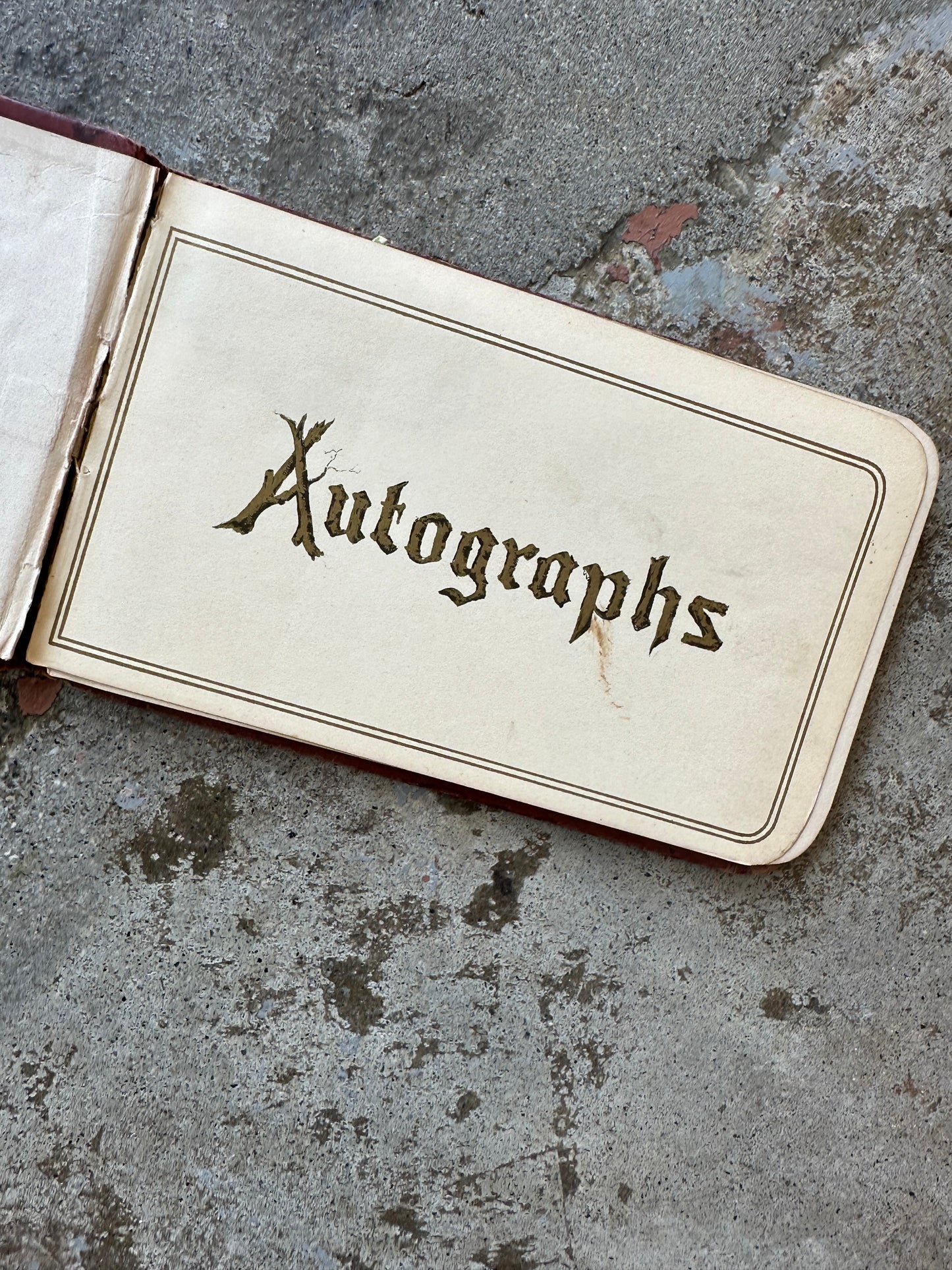 SOLD - Antique Autograph Album Late 1800s