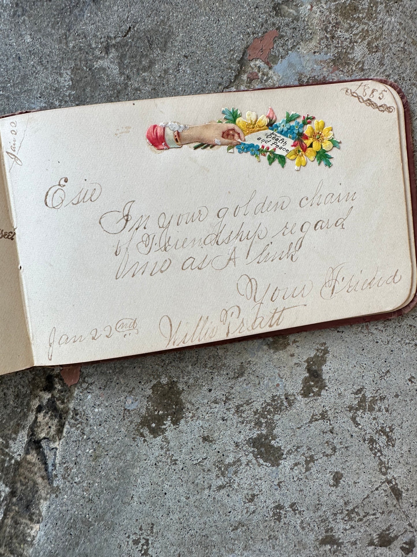 SOLD - Antique Autograph Album Late 1800s