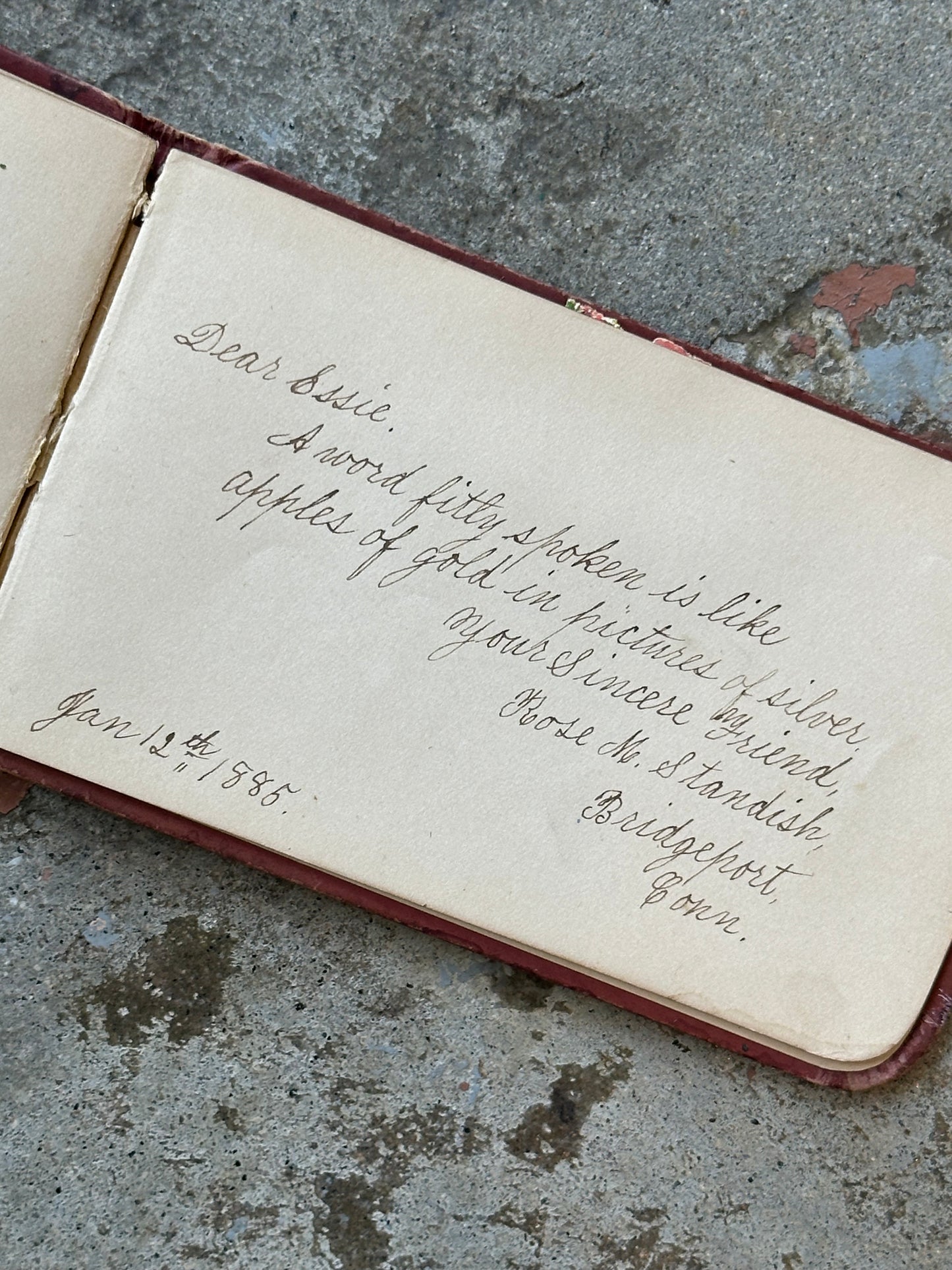 SOLD - Antique Autograph Album Late 1800s