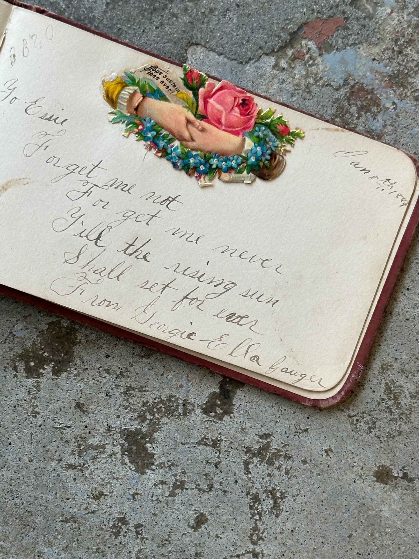 SOLD - Antique Autograph Album Late 1800s