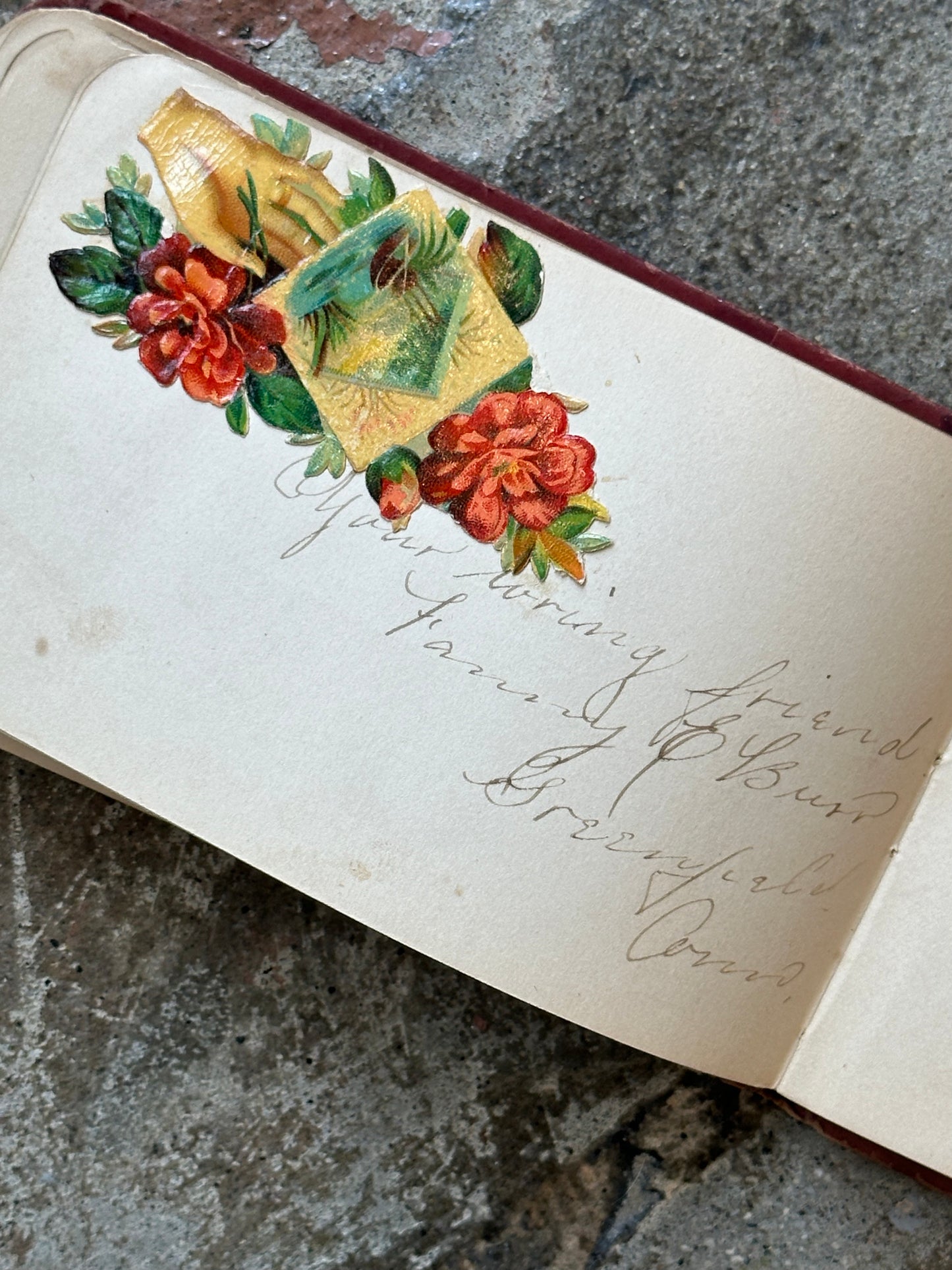 SOLD - Antique Autograph Album Late 1800s