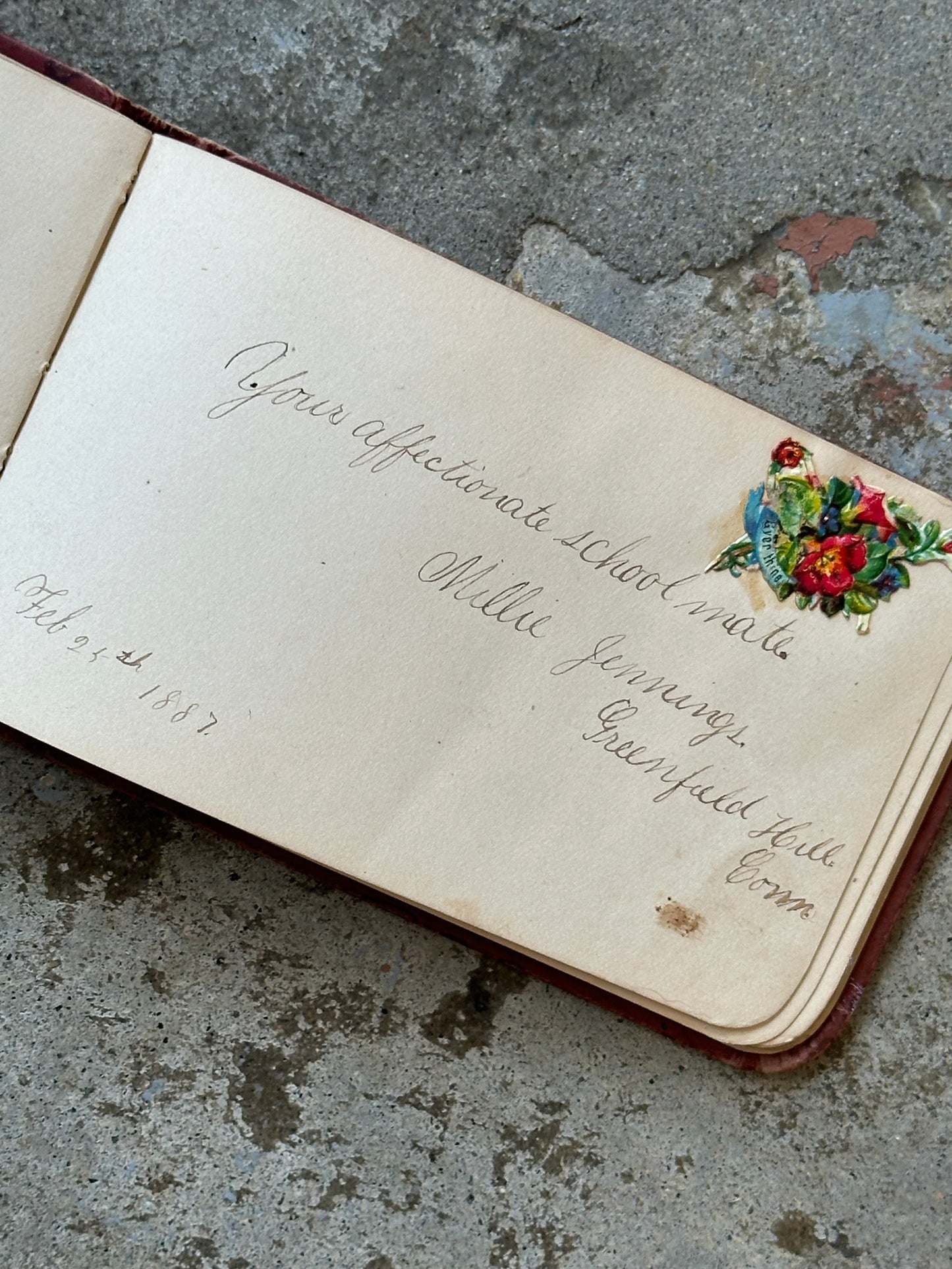 SOLD - Antique Autograph Album Late 1800s