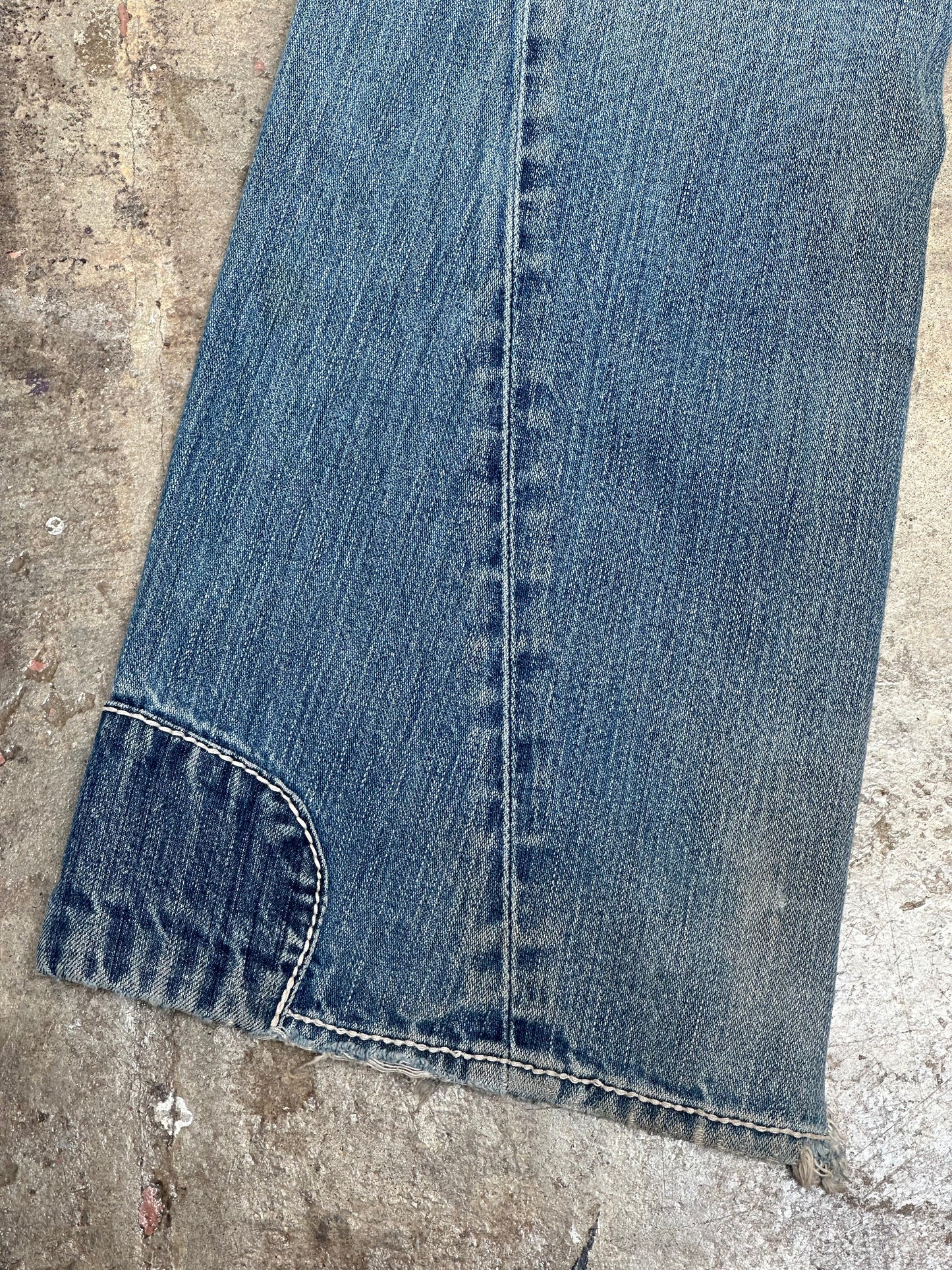 SOLD !!! Artist Re - Made Y2K TRUE RELIGION Low Rise Jeans