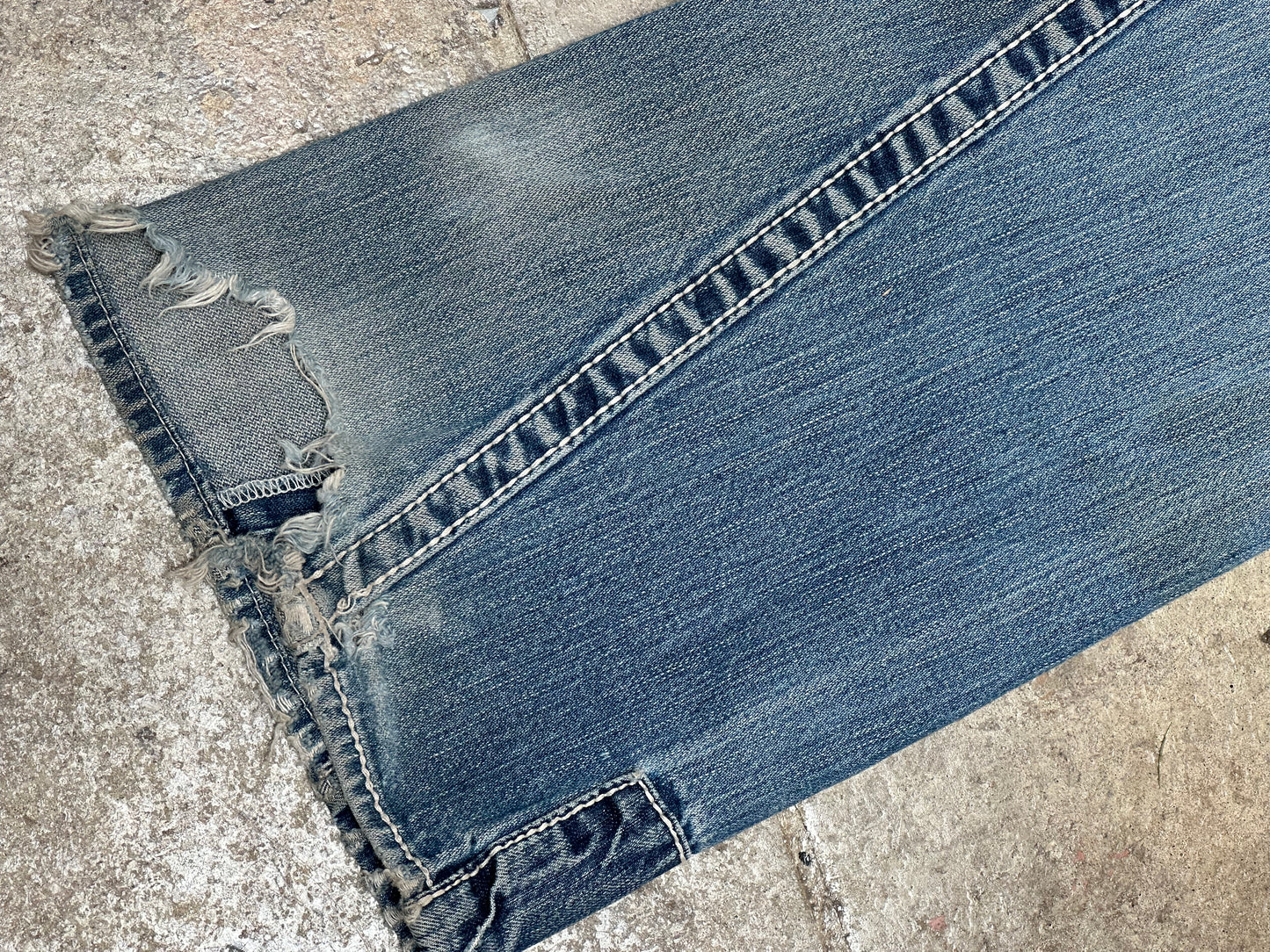 SOLD !!! Artist Re - Made Y2K TRUE RELIGION Low Rise Jeans