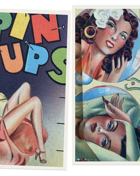 1940s Fold Out  Pin Up Postcard  Set