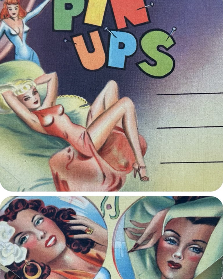 1940s Fold Out  Pin Up Postcard  Set