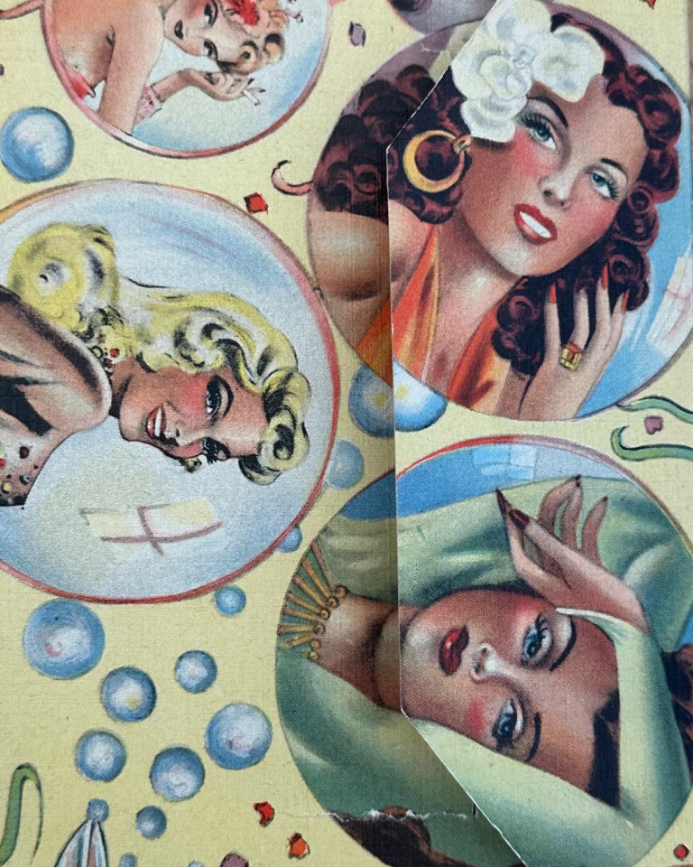 1940s Fold Out  Pin Up Postcard  Set